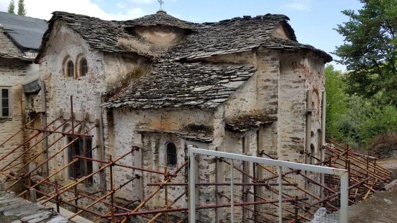 The Old Church is currently shored up to prevent collapse. Structural reinforcement is necessary in order to become accessible for prayer services.