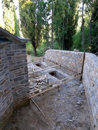 To the side of the new church are the graves that hold the remains of some of the holy fathers that were discovered at the site of the monastery and who had lived in this monastery in the past.